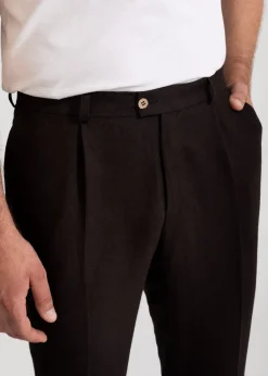 The Romana Linen Trousers Dark Brown<De IONESCU Best Sale