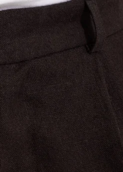 The Romana Linen Trousers Dark Brown<De IONESCU Best Sale