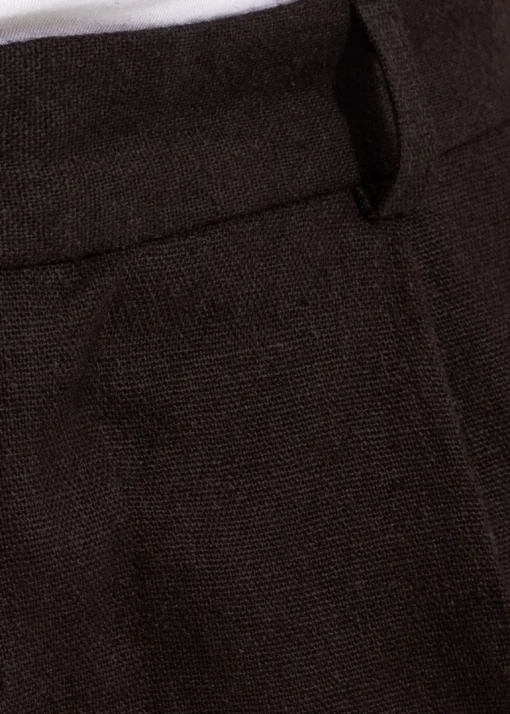 The Romana Linen Trousers Dark Brown<De IONESCU Best Sale