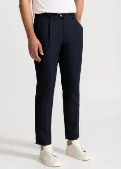 The Romana Linen Trousers Dark Blue<De IONESCU Discount