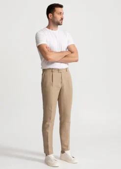 The Romana Linen Trousers Sand<De IONESCU New