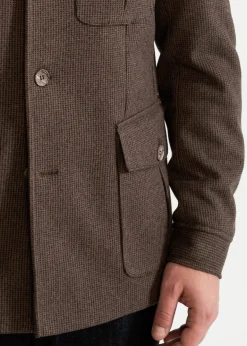 The Safari Wool Jacket Chambray Brown<De IONESCU Hot