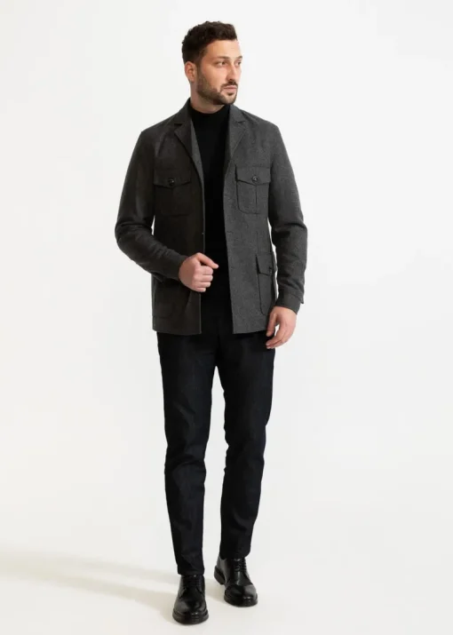 The Safari Wool Jacket Grey<De IONESCU Clearance