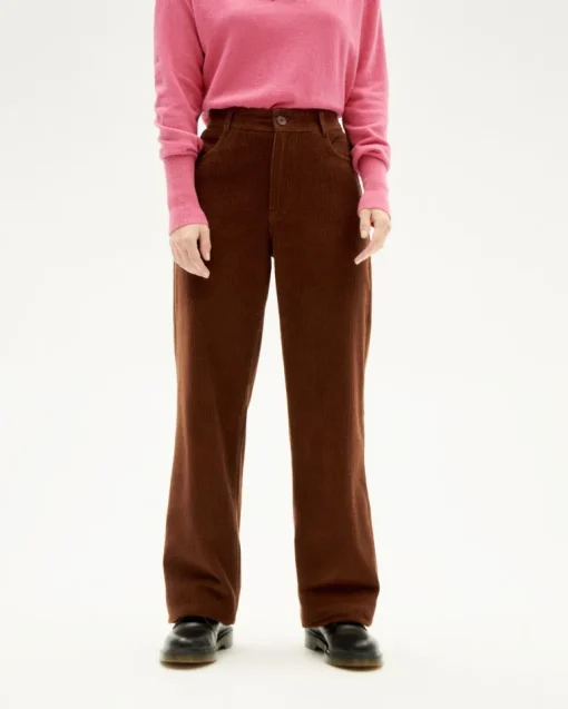 Theresa Corduroy Pants Brown<Thinking MU Online