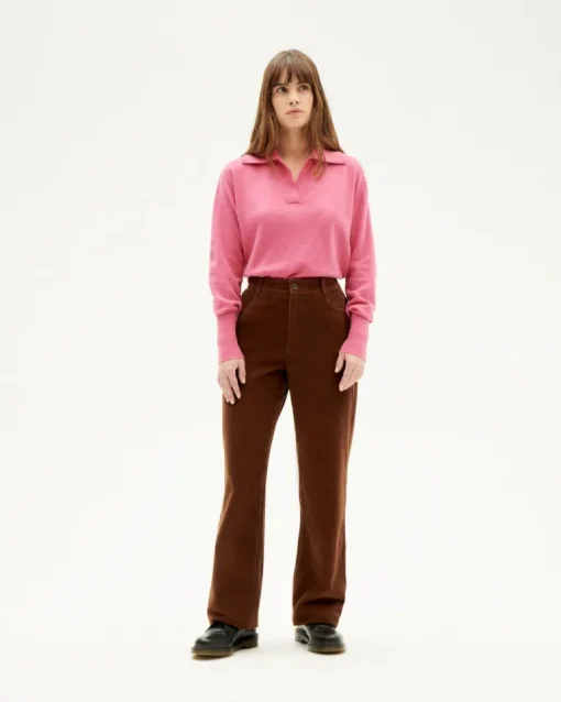 Theresa Corduroy Pants Brown<Thinking MU Online