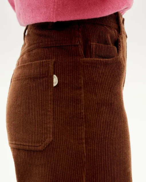 Theresa Corduroy Pants Brown<Thinking MU Online