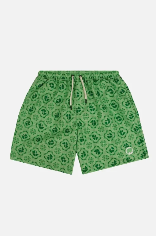 Tiles Swim Shorts Aqua Green<Trendsplant Cheap