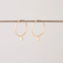 Timantti Korvarenkaan Riipus Kulta<fejn jewelry New