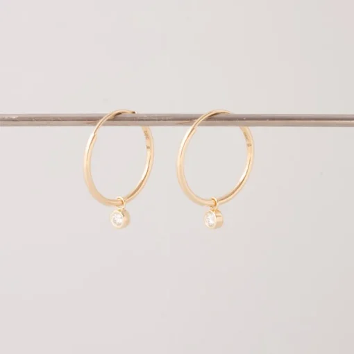 Timantti Korvarenkaan Riipus Kulta<fejn jewelry New
