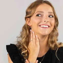 Timantti Korvarenkaan Riipus Kulta<fejn jewelry New