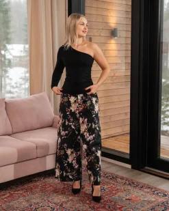 Fabric Trousers Peony Farm Black<Toive Fashion