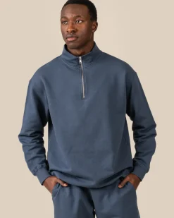 Half-zip Blue-Grey<Toive Online