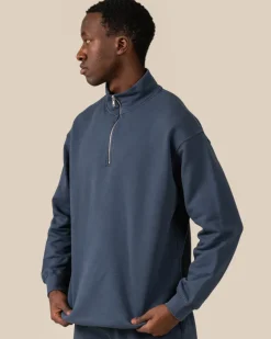 Half-zip Blue-Grey<Toive Online
