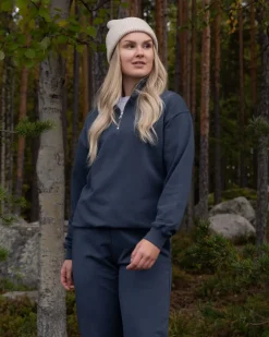 Half-zip Blue-Grey<Toive Online