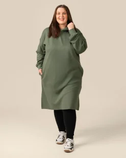 Hoodie Dress Sage Green<Toive Best Sale