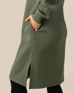 Hoodie Dress Sage Green<Toive Best Sale