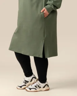 Hoodie Dress Sage Green<Toive Best Sale