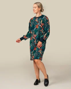 Puff Sleeve Dress Tropical Forest<Toive Hot