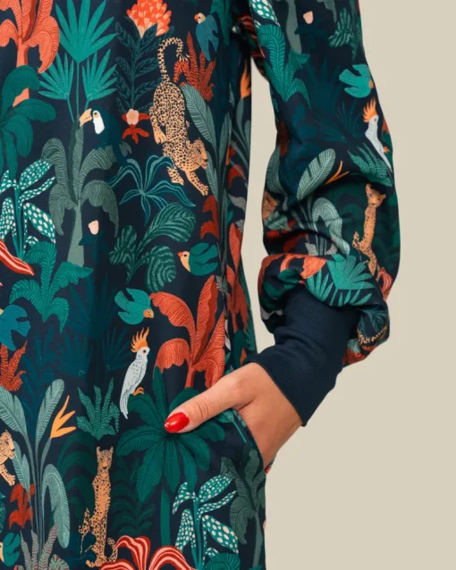 Puff Sleeve Dress Tropical Forest<Toive Hot