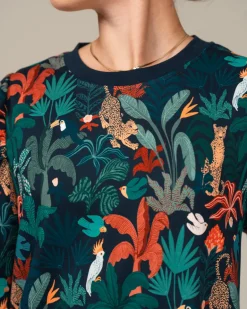 Puff Sleeve Dress Tropical Forest<Toive Hot