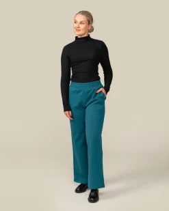 Wide Trousers Petrol Blue<Toive Online