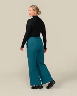 Wide Trousers Petrol Blue<Toive Online