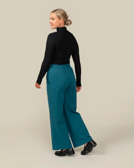 Wide Trousers Petrol Blue<Toive Online