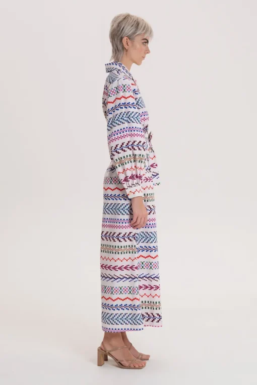 Tolna Poplin Jumpsuit Pixel White<TOMCSANYI Best Sale