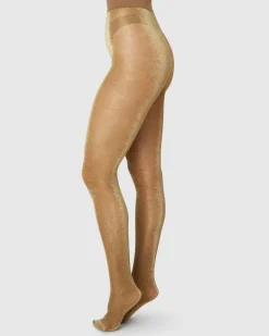 Tora Shimmery Tights Taupe<Swedish Stockings Flash Sale