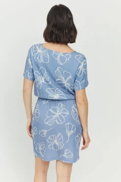 Valera Kuvioitu Mekko Sininen<Mazine Sale