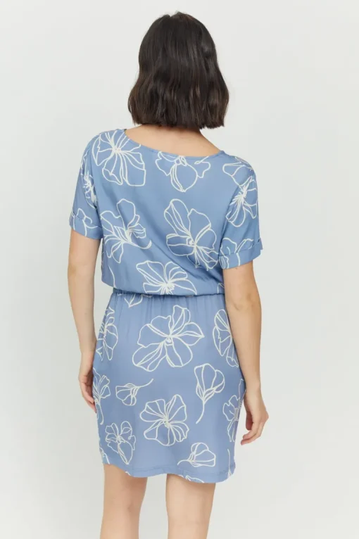 Valera Kuvioitu Mekko Sininen<Mazine Sale