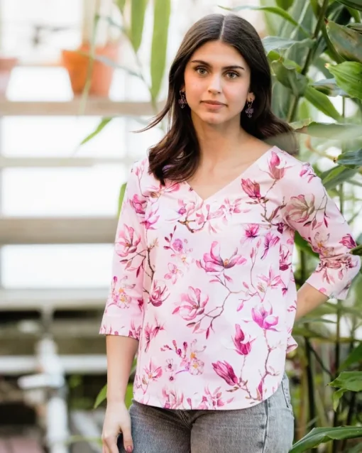 Vera Blouse Ballet of Blossoms Pink<Nakoa Clearance