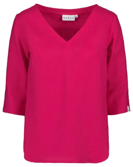 Vera Linen Blouse Peacock Pink<Nakoa Best Sale