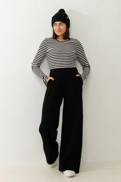 Vera Ribbed Pants Black<Salanida New