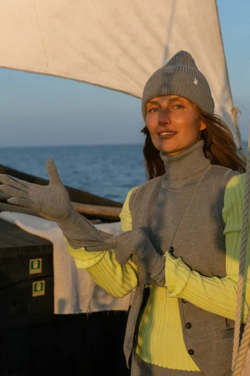 Via Merino Wool Gloves Light Grey<Salanida Online