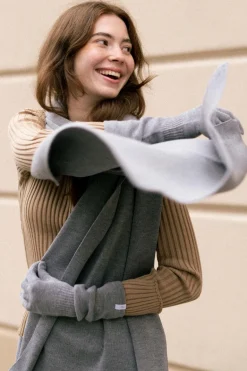 Via Merino Wool Gloves Light Grey<Salanida Online