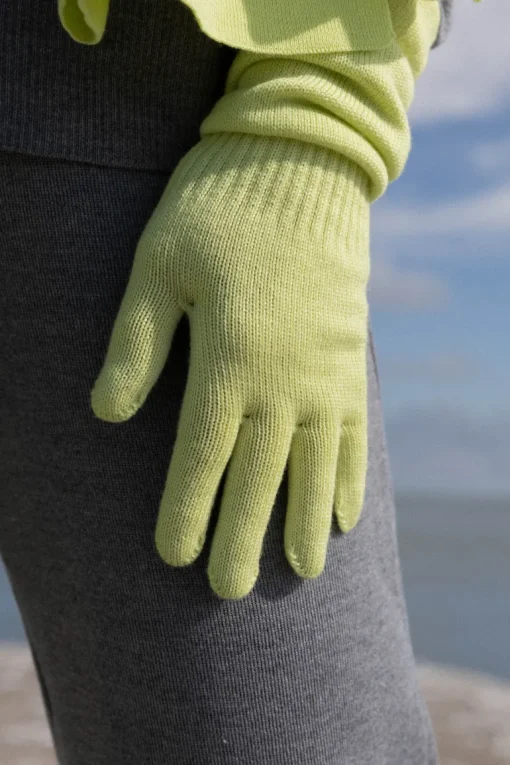 Via Merino Wool Gloves Limone<Salanida Cheap