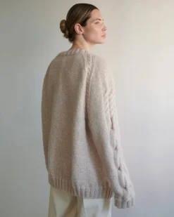Vilnel臈 Merinovilla Neuletakki Beige<THE KNOTTY ONES Cheap