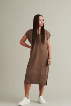 Vänö Merinovilla Neulemekko Ruskea<niinmun Store