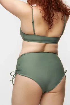 Wanita High-Waist Adjustable Bikini Bottom Army<Copenhagen Cartel Sale