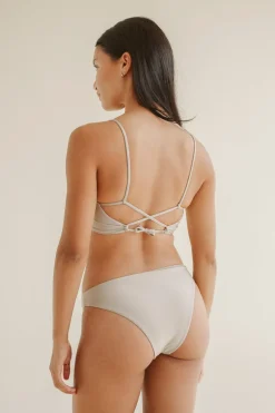 Wannaka Bikini Bottom Shiny Beige<Pura Clothing Hot