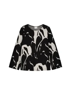Waving Jacquard Pusero Musta<MAINIO Best Sale