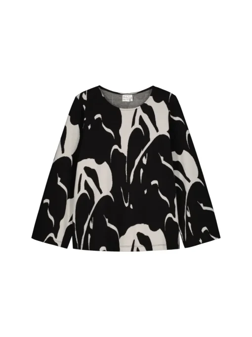 Waving Jacquard Pusero Musta<MAINIO Best Sale