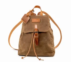 Waxed Cotton Backpack Brown<THE DUST COMPANY Shop