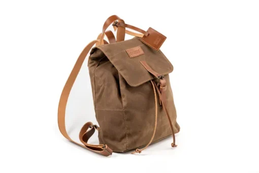Waxed Cotton Backpack Brown<THE DUST COMPANY Shop