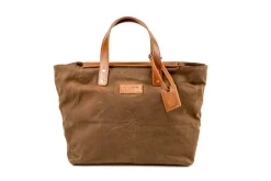 Waxed Cotton Tote Brown<THE DUST COMPANY Best
