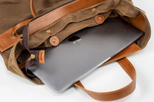 Waxed Cotton Tote Brown<THE DUST COMPANY Best