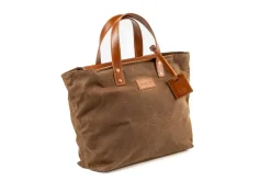 Waxed Cotton Tote Brown<THE DUST COMPANY Best