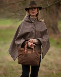 Waxed Cotton Tote Brown<THE DUST COMPANY Best