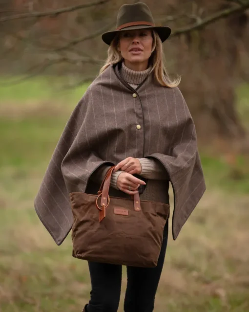 Waxed Cotton Tote Brown<THE DUST COMPANY Best